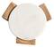 Hello Honey® Round Marble Coasters with Mango Wood Holder Set
